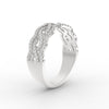 Load image into Gallery viewer, 3-row-twisted-infinity-diamond-wedding-band-in-white-gold-FD11425B-NL-WG