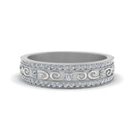 Load image into Gallery viewer, 3-row-vine-vintage-diamond-wedding-ring-in-white-gold-FDB8627-NL-WG
