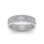 Load image into Gallery viewer, 3-row-vine-vintage-diamond-wedding-ring-in-white-gold-FDB8627-NL-WG
