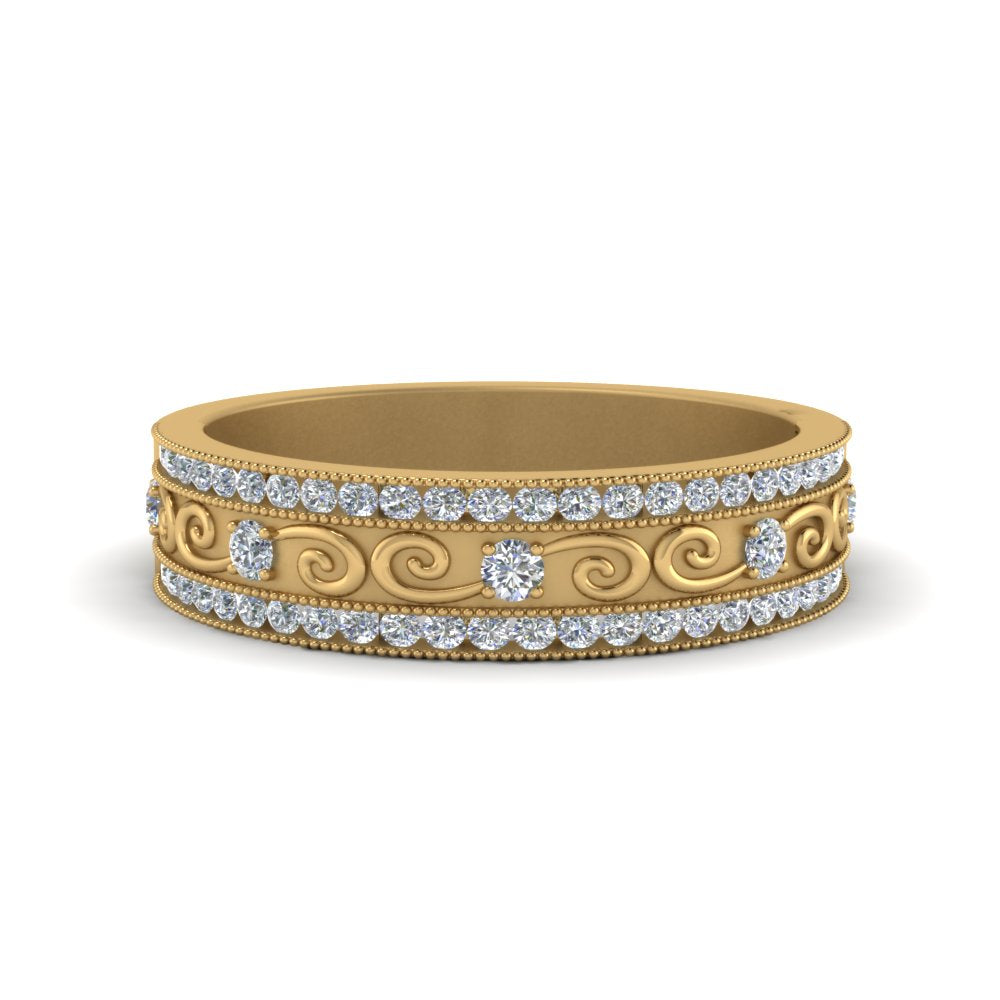 3-row-vine-vintage-diamond-wedding-ring-in-yellow-gold-FDB8627-NL-YG