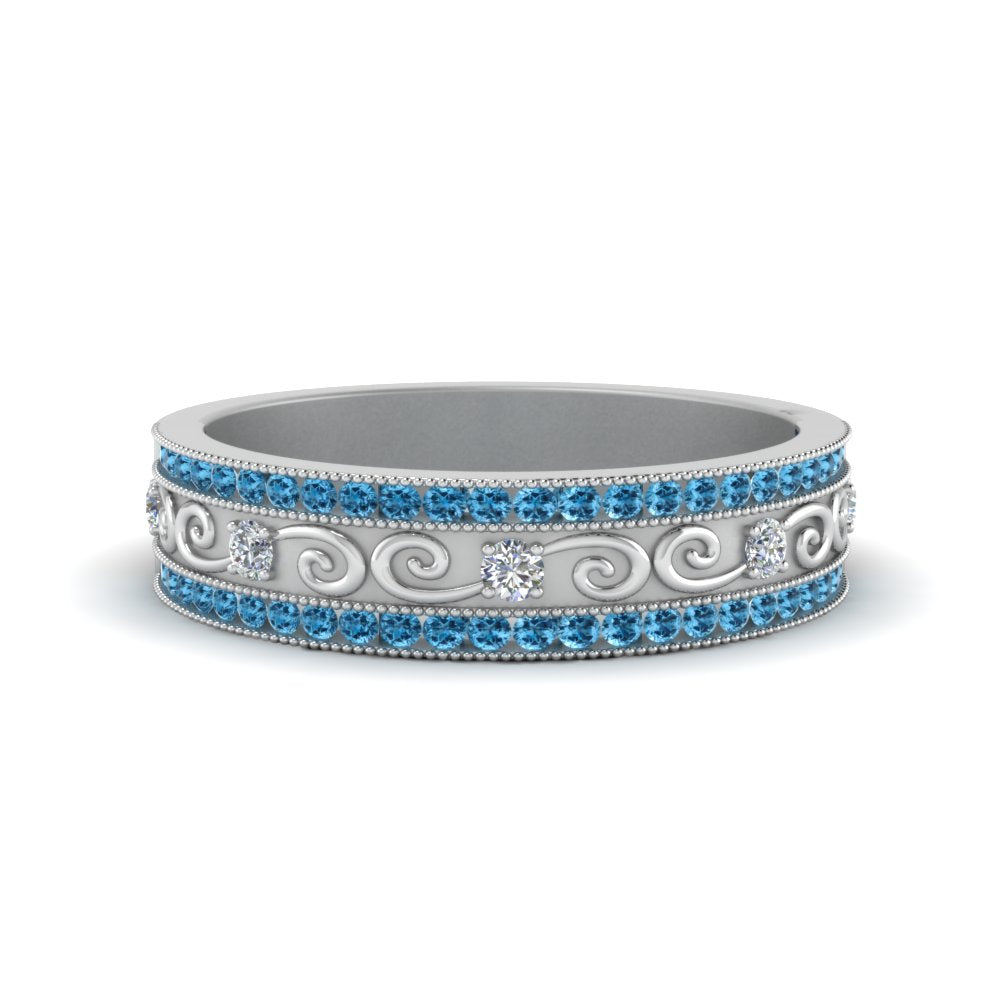 3-row-vine-vintage-diamond-wedding-ring-with-blue-topaz-in-white-gold-FDB8627GICBLTO-NL-WG