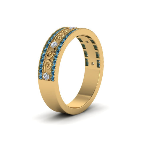 3-row-vine-vintage-diamond-wedding-ring-with-blue-topaz-in-yellow-gold-FDB8627GICBLTO-NL-YG