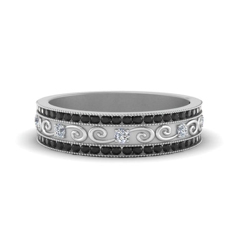 3-row-vine-vintage-wedding-ring-with-black-diamond-in-white-gold-FDB8627GBLACK-NL-WG