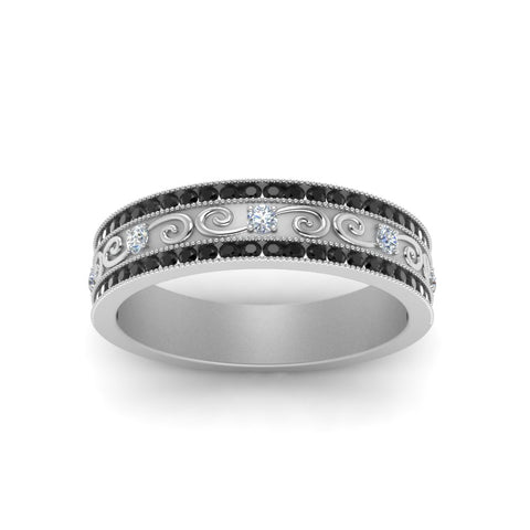 3-row-vine-vintage-wedding-ring-with-black-diamond-in-white-gold-FDB8627GBLACK-NL-WG