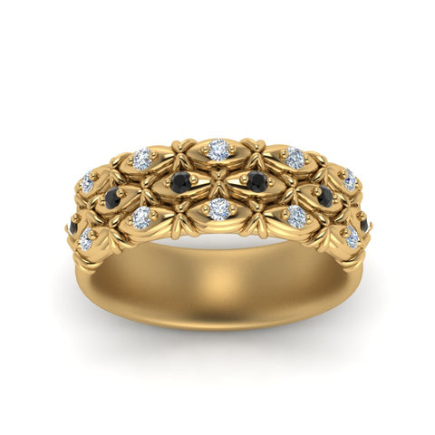 3-row-vintage-band-with-black-diamond-in-yellow-gold-FD122509BGBLACK-NL-YG