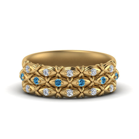 3-row-vintage-diamond-band-with-blue-topaz-in-yellow-gold-FD122509BGICBLTO-NL-YG
