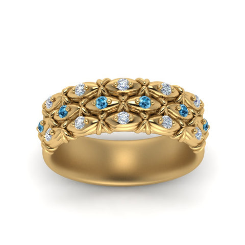 3-row-vintage-diamond-band-with-blue-topaz-in-yellow-gold-FD122509BGICBLTO-NL-YG