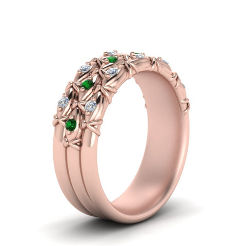 3-row-vintage-diamond-band-with-emerald-in-rose-gold-FD122509BGEMGR-NL-RG