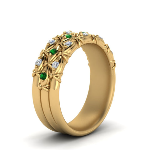 3-row-vintage-diamond-band-with-emerald-in-yellow-gold-FD122509BGEMGR-NL-YG