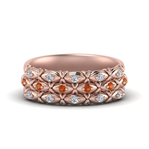 3-row-vintage-diamond-band-with-orange-sapphire-in-rose-gold-FD122509BGSAOR-NL-RG