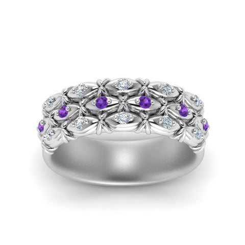 3-row-vintage-diamond-band-with-purple-topaz-in-white-gold-FD122509BGVITO-NL-WG