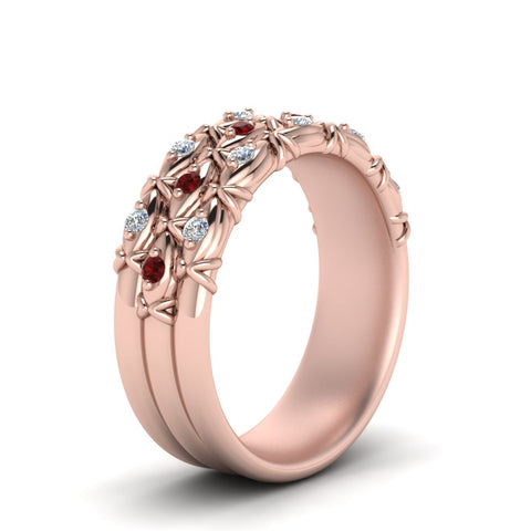 3-row-vintage-diamond-band-with-ruby-in-rose-gold-FD122509BGRUDR-NL-RG