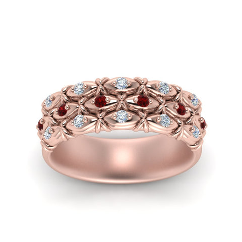 3-row-vintage-diamond-band-with-ruby-in-rose-gold-FD122509BGRUDR-NL-RG