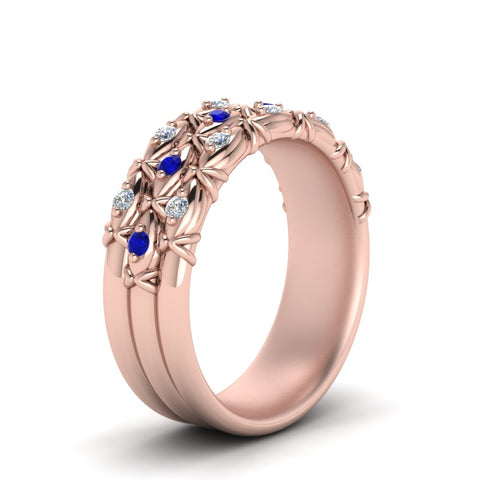 3-row-vintage-diamond-band-with-sapphire-in-rose-gold-FD122509BGSABL-NL-RG