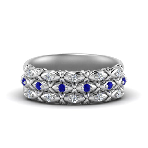 3-row-vintage-diamond-band-with-sapphire-in-white-gold-FD122509BGSABL-NL-WG