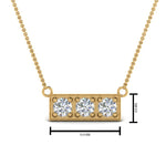 Load image into Gallery viewer, 3-stone-bar-necklace-in-FDPD86612-NL-YG
