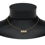 Load image into Gallery viewer, 3-stone-bar-necklace-in-FDPD86612-NL-YG
