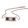 Load image into Gallery viewer, 3-stone-bar-necklace-with-black-diamond-in-FDPD86612GBLACK-NL-RG