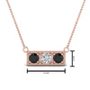 Load image into Gallery viewer, 3-stone-bar-necklace-with-black-diamond-in-FDPD86612GBLACK-NL-RG