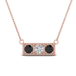 Load image into Gallery viewer, 3-stone-bar-necklace-with-black-diamond-in-FDPD86612GBLACK-NL-RG
