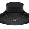Load image into Gallery viewer, 3-stone-bar-necklace-with-black-diamond-in-FDPD86612GBLACK-NL-YG