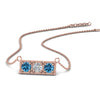 Load image into Gallery viewer, 3-stone-bar-necklace-with-blue-topaz-in-FDPD86612GICBLTO-NL-RG