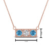 Load image into Gallery viewer, 3-stone-bar-necklace-with-blue-topaz-in-FDPD86612GICBLTO-NL-RG