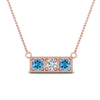 Load image into Gallery viewer, 3-stone-bar-necklace-with-blue-topaz-in-FDPD86612GICBLTO-NL-RG