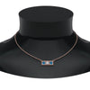 Load image into Gallery viewer, 3-stone-bar-necklace-with-blue-topaz-in-FDPD86612GICBLTO-NL-RG