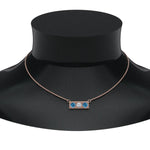 Load image into Gallery viewer, 3-stone-bar-necklace-with-blue-topaz-in-FDPD86612GICBLTO-NL-RG
