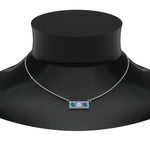 Load image into Gallery viewer, 3-stone-bar-necklace-with-blue-topaz-in-FDPD86612GICBLTO-NL-WG
