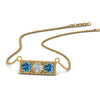 Load image into Gallery viewer, 3-stone-bar-necklace-with-blue-topaz-in-FDPD86612GICBLTO-NL-YG