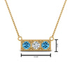 Load image into Gallery viewer, 3-stone-bar-necklace-with-blue-topaz-in-FDPD86612GICBLTO-NL-YG