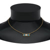 Load image into Gallery viewer, 3-stone-bar-necklace-with-blue-topaz-in-FDPD86612GICBLTO-NL-YG