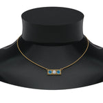 Load image into Gallery viewer, 3-stone-bar-necklace-with-blue-topaz-in-FDPD86612GICBLTO-NL-YG
