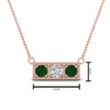 Load image into Gallery viewer, 3-stone-bar-necklace-with-emerald-in-FDPD86612GEMGR-NL-RG