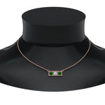Load image into Gallery viewer, 3-stone-bar-necklace-with-emerald-in-FDPD86612GEMGR-NL-RG
