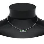 Load image into Gallery viewer, 3-stone-bar-necklace-with-emerald-in-FDPD86612GEMGR-NL-WG
