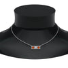 Load image into Gallery viewer, 3-stone-bar-necklace-with-orange-sapphire-in-FDPD86612GSAOR-NL-WG