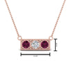 Load image into Gallery viewer, 3-stone-bar-necklace-with-pink-sapphire-in-FDPD86612GSADRPI-NL-RG