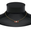 Load image into Gallery viewer, 3-stone-bar-necklace-with-pink-sapphire-in-FDPD86612GSADRPI-NL-YG