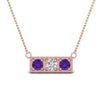 Load image into Gallery viewer, 3-stone-bar-necklace-with-purple-topaz-in-FDPD86612GVITO-NL-RG