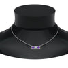 Load image into Gallery viewer, 3-stone-bar-necklace-with-purple-topaz-in-FDPD86612GVITO-NL-WG