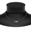 Load image into Gallery viewer, 3-stone-bar-necklace-with-purple-topaz-in-FDPD86612GVITO-NL-YG
