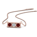 Load image into Gallery viewer, 3-stone-bar-necklace-with-ruby-in-FDPD86612GRUDR-NL-RG
