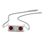 Load image into Gallery viewer, 3-stone-bar-necklace-with-ruby-in-FDPD86612GRUDR-NL-WG
