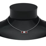 Load image into Gallery viewer, 3-stone-bar-necklace-with-ruby-in-FDPD86612GRUDR-NL-WG
