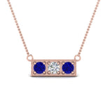 Load image into Gallery viewer, 3-stone-bar-necklace-with-sapphire-in-FDPD86612GSABL-NL-RG

