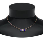 Load image into Gallery viewer, 3-stone-bar-necklace-with-sapphire-in-FDPD86612GSABL-NL-RG
