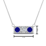 Load image into Gallery viewer, 3-stone-bar-necklace-with-sapphire-in-FDPD86612GSABL-NL-WG

